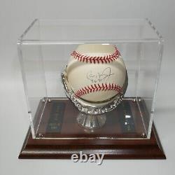 Balle de baseball signée par Cal Ripken Jr. Iron Man dans une vitrine avec certificat d'authenticité Vintage 9/6/95