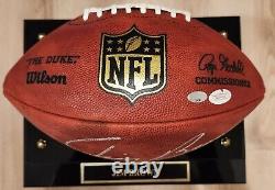 Balle de football NFL signée par Jim Brown (Wilson) avec inscription HOF JSA COA & étui personnalisé