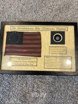 Balle de la guerre révolutionnaire de Yorktown, en Virginie, dans un étui de présentation de 8 x 12 avec un certificat d'authenticité