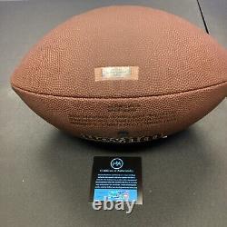 Ballon de football américain de taille réelle signé par Barry Sanders des Detroit Lions NFL avec certificat d'authenticité et vitrine.