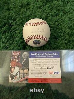 Barry Bonds Signé Baseball Psa Coa Wood/glass Display Case Inclus