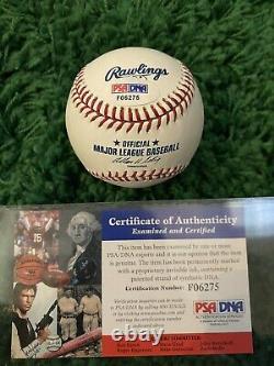 Barry Bonds Signé Baseball Psa Coa Wood/glass Display Case Inclus