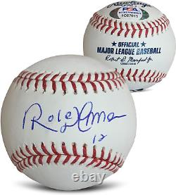 Baseball MLB signée par Roberto Alomar, avec certification PSA DNA et étui de présentation.