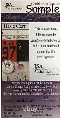Baseball signée MLB autographiée par Ronald Acuña Jr avec une certification JSA COA et une vitrine d'exposition