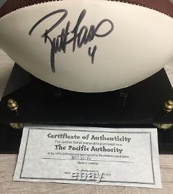 Brett Favre Autographié Auto Football Signé Avec Coa & Display Case Packers