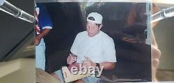Brett Favre Green Bay Packers Signé Football Avec Vitrine -coa- 1996