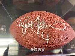 Brett Favre Super Bowl XXXI Game Issue Autographed Football And Display Case Coa