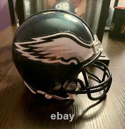 Brian Westbrook A Autographié Philadelphia Eagles Mini Casque Coa & Display Case