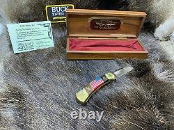 Buck David Yellowhorse 112 Custom Old Glory Knife Mint In Display Case Coa