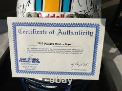 Casque Officiel Du Super Bowl 37 Signé Par Les Raiders D’oakland Aveccoa & Display Case