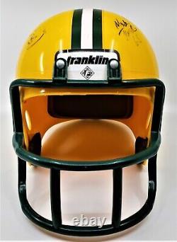Casque d'affichage Franklin Multi-Signé par 7 Green Bay Packers avec COA