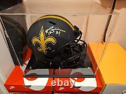 Casque de foot américain taille réelle Lunar Saints signé par Ricky Williams avec certificat d'authenticité et étui