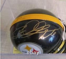 Casque mini Woodson HoF autographié avec boîtier d'affichage et certificat d'authenticité