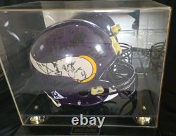 Casque signé par l'équipe des Minnesota Vikings 1992 avec vitrine et certificat d'authenticité