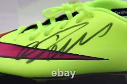 Chaussure de football signée Christiano Ronaldo du Real Madrid avec certification PSA COA sans boîtier d'affichage