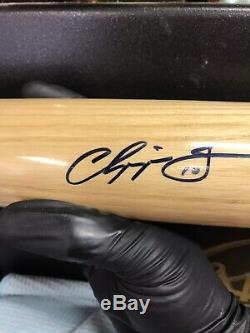 Chipper Jones Signé Bat Big Stick Rawlings Coa Et Cas D'affichage