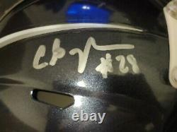 Chris Johnson Signé Tennessee Titans Speed Mini Casque (beckett Coa) Avec Affichage