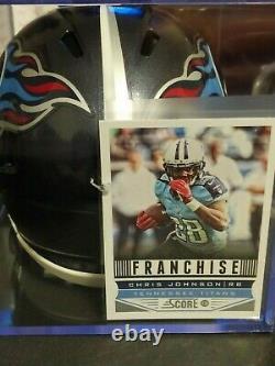 Chris Johnson Signé Tennessee Titans Speed Mini Casque (beckett Coa) Avec Affichage