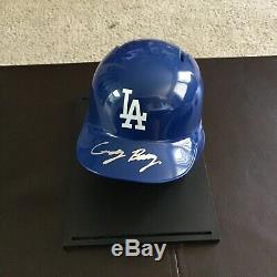 Cody Bellinger Autograph Dodgers Rawlings Mini Casque Avec Coa Et Cas D'affichage