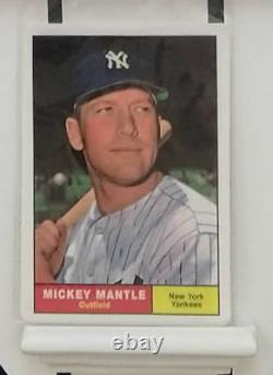 Collection Hamilton de 1995 Ensemble de 12 cartes en porcelaine Mickey Mantle avec certificat d'authenticité et présentoir en bois