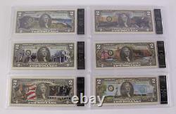 Collection de billets de 2 dollars du parc national américain Bradford - Ensemble de 28 notes avec certificat d'authenticité et boîte