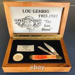 Couteau De Cas En Édition Limitée Lou Gehrig Avec Vitrine Et Coa