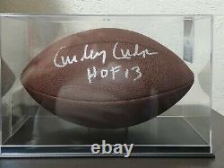 Curley Culp Hof 13 Signé Wilson NFL Football (jsa Coa) Avec Cas D'affichage