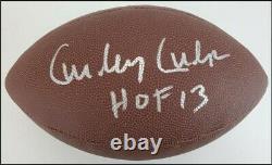 Curley Culp Hof 13 Signé Wilson NFL Football (jsa Coa) Avec Cas D'affichage