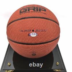 Damian Lillard Autographed Nike Basketball Display Case + Psa Authentic Coa Loa