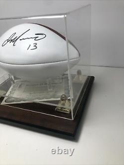 Dan Marino Signé Pro NFL Wilson Football Hof Dolphins Display Case & Coa