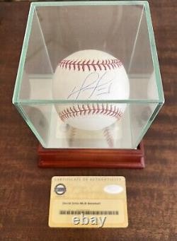 David Ortiz, Balle de baseball Rawlings MLB signée, Steiner/COA avec étui d'exposition