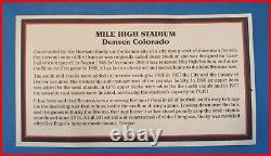 Denver Broncos Mile High Stadium Danbury NFL Replica With Coa - Display Case Denver Broncos Mile High Stadium Danbury NFL Replica With Coa - Display Case Denver Broncos