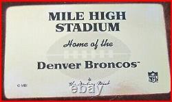 Denver Broncos Mile High Stadium Danbury NFL Replica With Coa - Display Case Denver Broncos Mile High Stadium Danbury NFL Replica With Coa - Display Case Denver Broncos