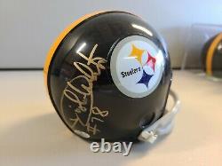 Dwight White Pittsburgh Steelers Signé Mini Casque Authentic Coa Display Case