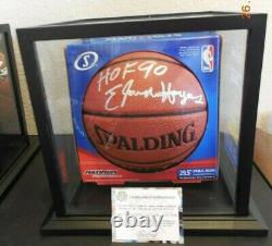 Elvin Hayes signé HOF 90' plein Sz. NBA BBall avec boîtier d'affichage et COA - Rare
