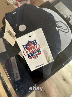 Emmitt Smith a signé Auto NWT NFL Game Day Hat + Display Case Et JSA COA Rare