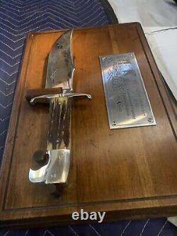 Ensemble d'exposition du couteau Vintage Case XX de 200e anniversaire de la Constitution avec manche en stag d'aigle