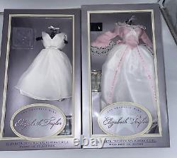 Ensemble de coffre à vêtements pour poupée portrait en vinyle Elizabeth Taylor de Franklin Mint, neuf, avec certificats d'authenticité (COAs)