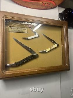 Ensemble de couteaux 1984 CASE XX TEXAS TOOTHPICK, avec boîte d'affichage d'usine, certificat d'authenticité, numéro bas.