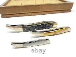 Ensemble de couteaux Vintage Case XX 1984 Texas Toothpicks 3 pièces avec présentoir et COA 1 sur 2500