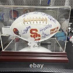 Équipe de football USC Trojans Auto, Pete Carroll avec vitrine en verre. Pas de COA