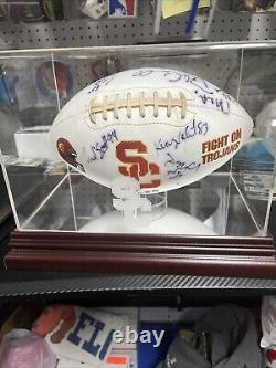 Équipe de football USC Trojans Auto, Pete Carroll avec vitrine en verre. Pas de COA