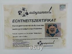 Équipe de football signée - Coupe du monde 1990 - Dans une vitrine - Signature DFB Allemagne - Certificat d'authenticité Adidas