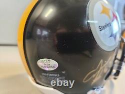 Ernie Holmes Pittsburgh Steelers Signé Mini Casque Authentique Boîtier D'affichage Coa