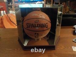 Ervin Magic Johnson Autograph Basketball Dans Custom Display Case Coa Steiner