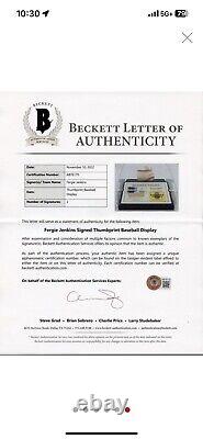 Fergie Jenkins a signé Chicago Cubs N. L. Baseball & Display Case avec certificat d'authenticité Thumbprint