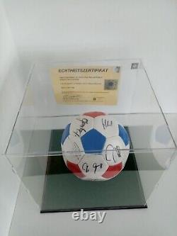 Football Bayern Munich Signé 1995/1996 + Display Case Signature Coa Bundesliga