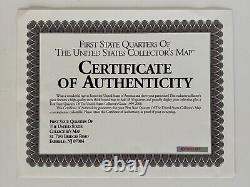 Galerie commémorative des États-Unis Affichage d'un quart non circulé encadré avec certificat d'authenticité Excellent