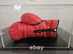 Gant de boxe signé par Mike Tyson avec étui d'affichage en argent personnalisé + COA