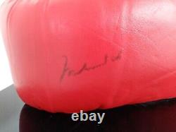 Gants De Boxe Muhammad Ali Signé Dans Le Cas D'affichage Autographe Everlast Coa Boxe